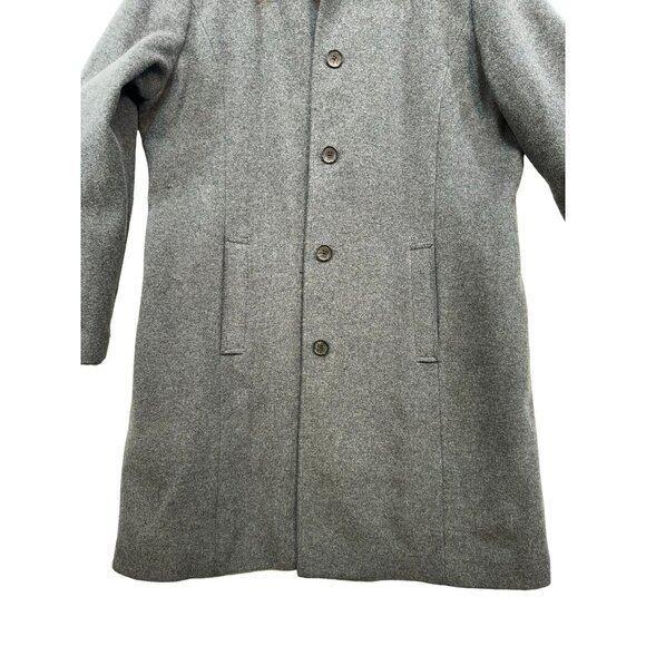 Lands End Womens Wool Blend Coat 14P Gray Long Sleeve Button-Up Outerwear - Picture 8 of 13
